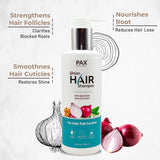 Pax Skin Science Onion Shampoo for Hair Growth, Strengthen Hair, Soft and Smooth hair, 200 ml