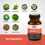 Pax Vedic Science Healthy Liv Capsule for complete Liver Protection, Detoxify Liver and Improve Digestion - 60 capsules