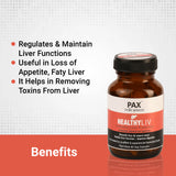 Pax Vedic Science Healthy Liv Capsule for complete Liver Protection, Detoxify Liver and Improve Digestion - 60 capsules