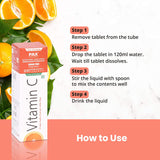 Vitamin C Effervescent Tablets Amla with Zinc - Best Hair Growth Supplements, Immunity Booster, Skin Care and Antioxidant Sugarfree Orange Flavour