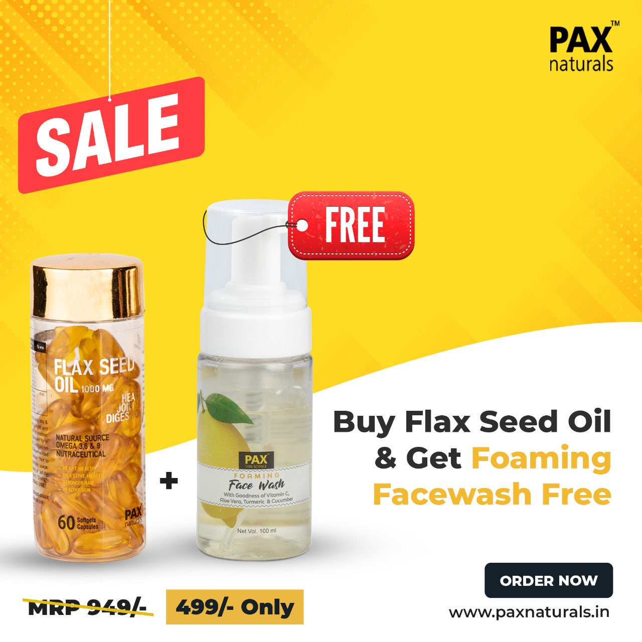 Flax Seed Oil + Foaming Facewash